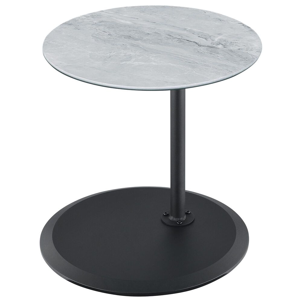 HOMLUX 15.5" End Table with Adjustable Height in Gray, , large