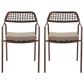 Zuo Modern Rio Outdoor Dining Chair in Brown (Set of 2), , large