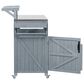 HOMLUX 53" Outdoor Kitchen Island in Grey Blue and Stainless Steel, , large