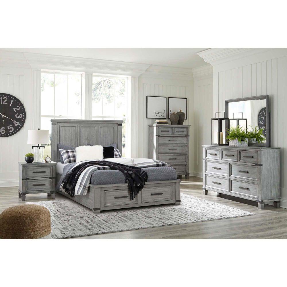 Ashley Russelyn 3 Piece Queen Bedroom Set in Gray, , large