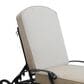 GatherCraft Geneva Patio Chaise Lounge with Cushion in Linen Beige, , large