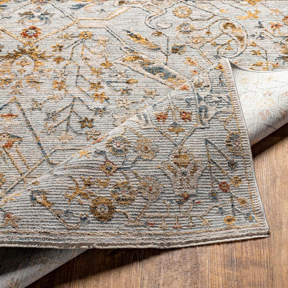 Surya Reina Denim, Light Gray, Cream, Tan, Mustard, Olive and Rust 7'10" x 10'2" Area Rug, , large
