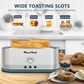 HOMLUX 4-Slice Toaster with 7 Browning Settings in Silver, , large