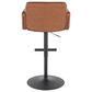 Lumisource Stout Swivel Adjustable Barstool in Black, , large