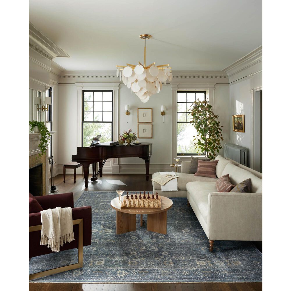 Loloi Bradbury 7&#39;10&quot; x 10&#39; Ocean and Gold Area Rug, , large