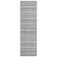 Dalyn Rug Company Soft Essentials Striped Blue 2"3" x 7"6" Indoor/Outdoor Runner, , large