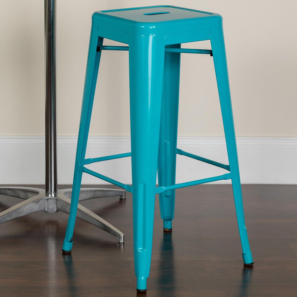 Flash Furniture 30" Barstool in Blue, , large