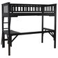 Linon Home Decor Levi Twin Workstation Loft Bed with Desk in Black, , large