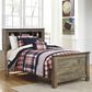 Ashley Trinell Twin Bookcase Bed in Replicated Oak Grain, , large