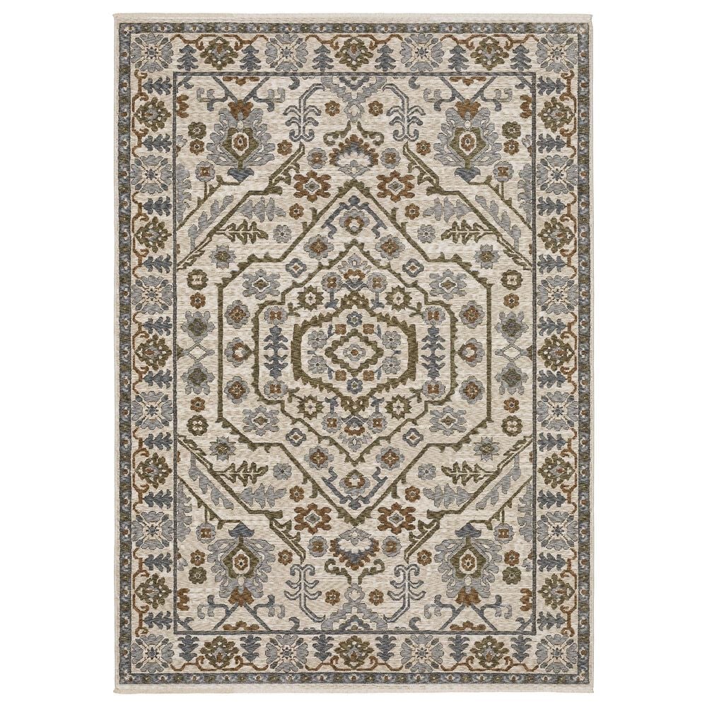 Oriental Weavers Hastings HA02I 2"3" x 7"6" Blue Runner, , large