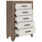 Ashley Sharnari 5-Drawer Chest in Antique White and Gray Brown, , large