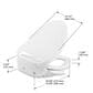 Kohler PureWash E525 Elongated Bidet Toilet Seat in White, , large