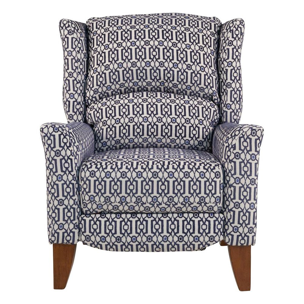Lane Comfort King High Leg Push Back Recliner in Gillian Sapphire, , large