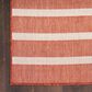 Nourison Positano POS03 Terracotta and Ivory 6" x 9" Indoor/Outdoor Area Rug, , large