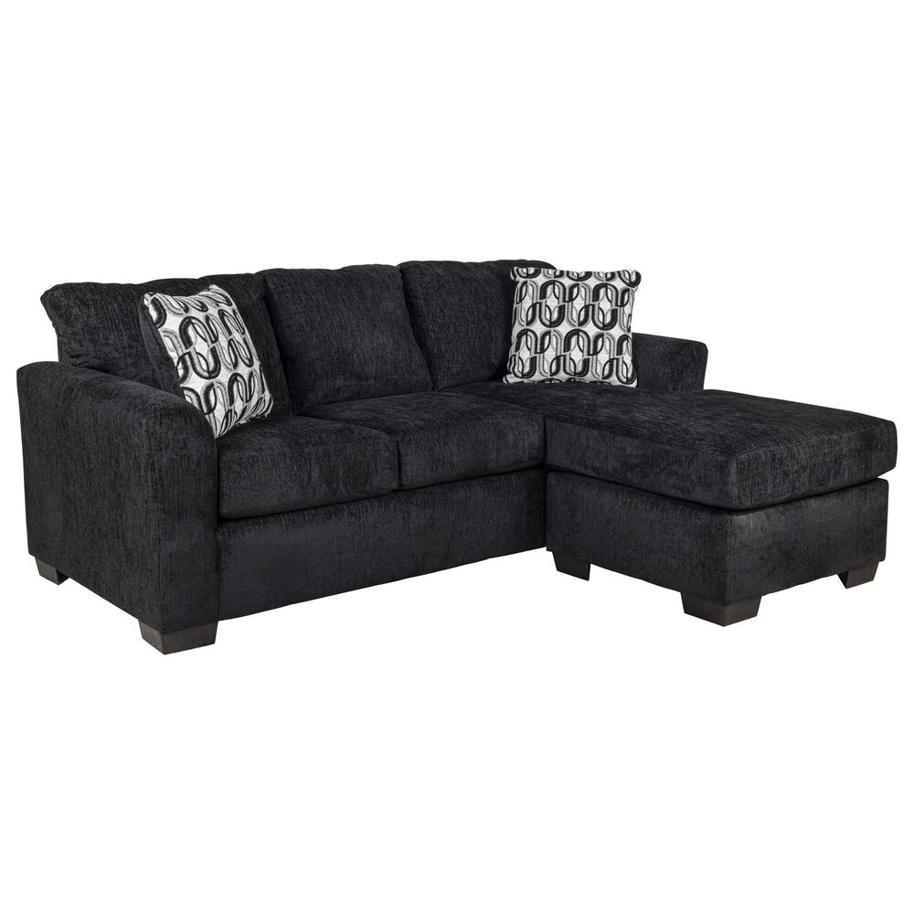 Arapahoe Home 2-Piece Stationary Right Facing Chaise Sectional with Ottoman in Obsidian Black, , large