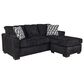 Arapahoe Home 2-Piece Stationary Right Facing Chaise Sectional with Ottoman in Obsidian Black, , large
