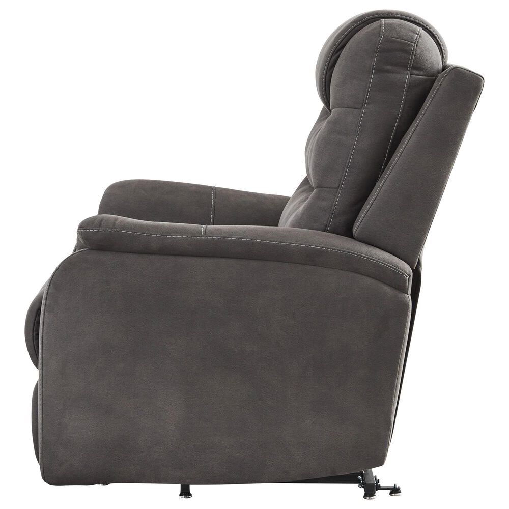 Ashley Snowfield Power Lift Recliner in Gunmetal, , large