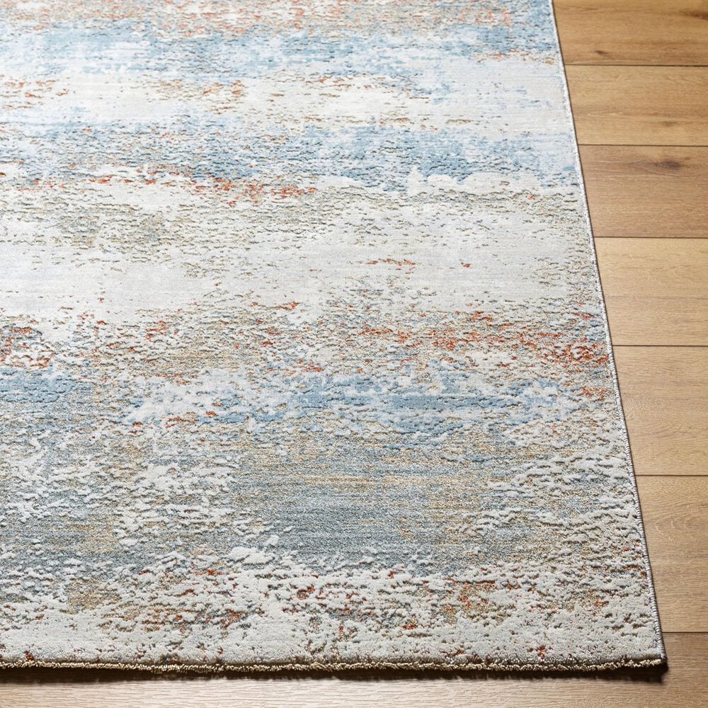 Surya Brunswick 2'7" x 10' Blue, Taupe, Cream, Tan, Seafoam and Gray Runner, , large