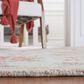Safavieh Micro-Loop 8" x 10" Silver and Red Area Rug, , large