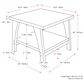 CorLiving Hollywood Side Table with Curved Legs in Dark Grey, , large