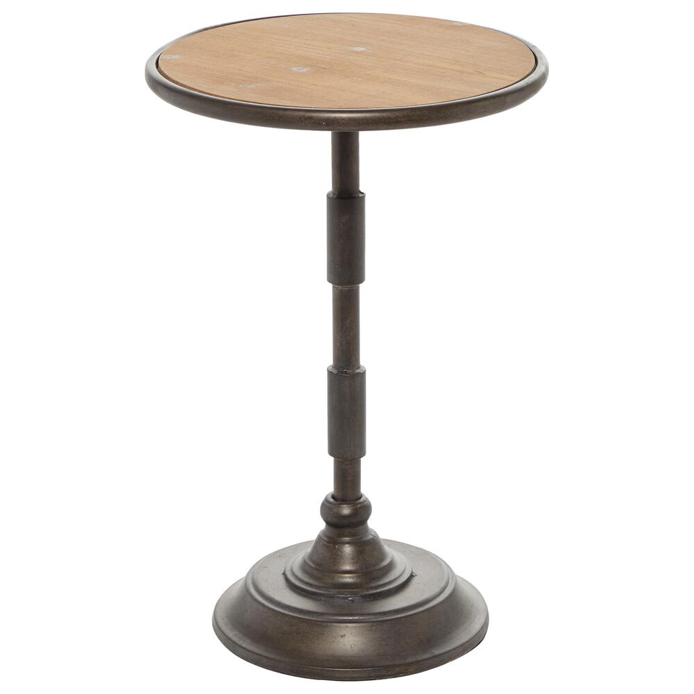Maple and Jade 21" Accent Table in Dark Brown and Light Brown, , large