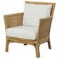 Uttermost Pacific Arm Chair with White Cushion in Natural, , large
