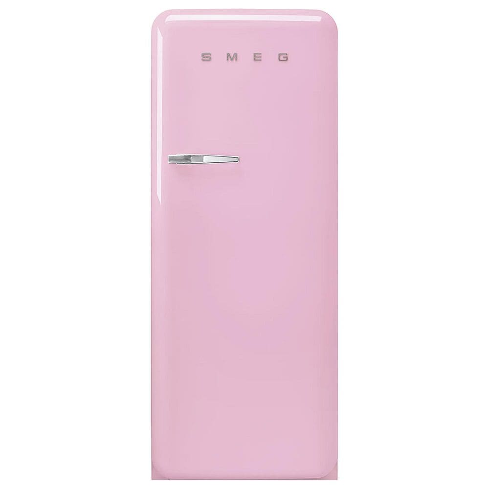 SMEG 9.92 Cu. Ft. Freestanding Compact Refrigerator with Right Handle in Pink, , large
