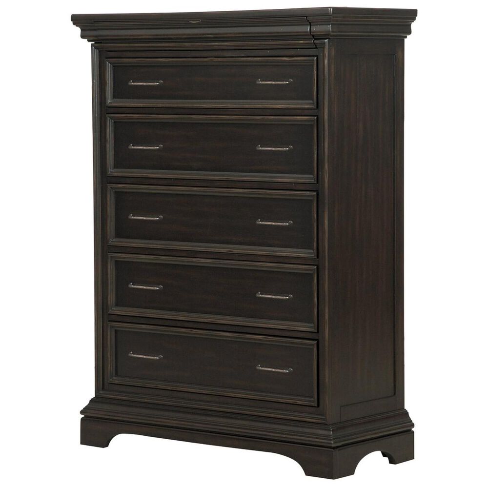 at HOME Caldwell Chest in Caldwell Dark Brown with Black, , large
