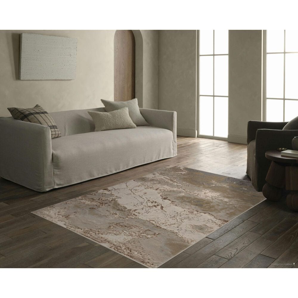 Jaipur Catalyst Cisco Travertine and Whitecap Gray 5&#39; x 7&#39;6&quot; Area Rug, , large
