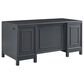 Riva Ridge Alexander 3-Piece Executive Desk with Door Bookcase and Combo File Set in Midnight, , large