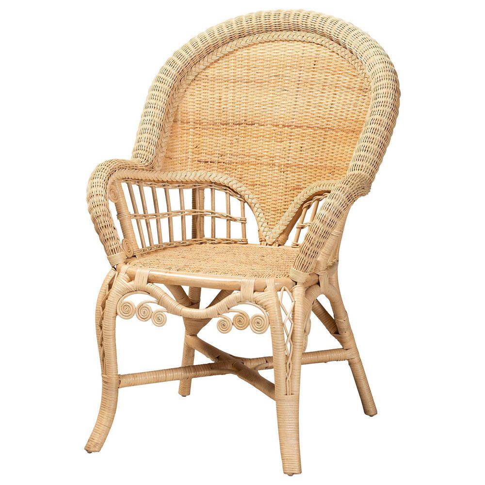 Baxton Studio Ratu Accent Chair in Natural Brown, , large