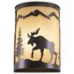 Vaxcel Yellowstone 1-Light Moose Wall Sconce in Burnished Bronze, , large