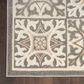 Nourison Aloha Damask 3"6" x 5"6" Ivory and Grey Indoor/Outdoor Area Rug, , large