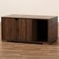 Baxton Studio Jasper 2-Door Cat Litter Box Cover House in Walnut Brown, , large