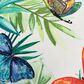 Rizzy Home Botanical 20" Down Filled Pillow in Teal/Green/Orange, , large