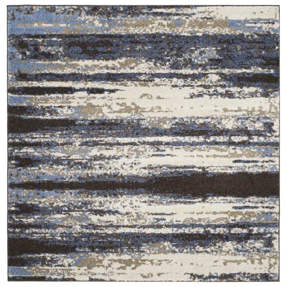 Safavieh Retro RET2138-1165 4" Square Cream and Blue Area Rug, , large