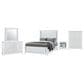 Global Furniture USA Alina 5-Piece Full Upholstered Panel Bedroom Set in White, , large