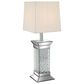 Maple and Jade Glam Table Lamp with Square Shade in Silver, , large