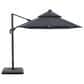 Furniture of America Zora 10" LED Bulb Double Top Octagon Patio Umbrella with Base in Gray, , large