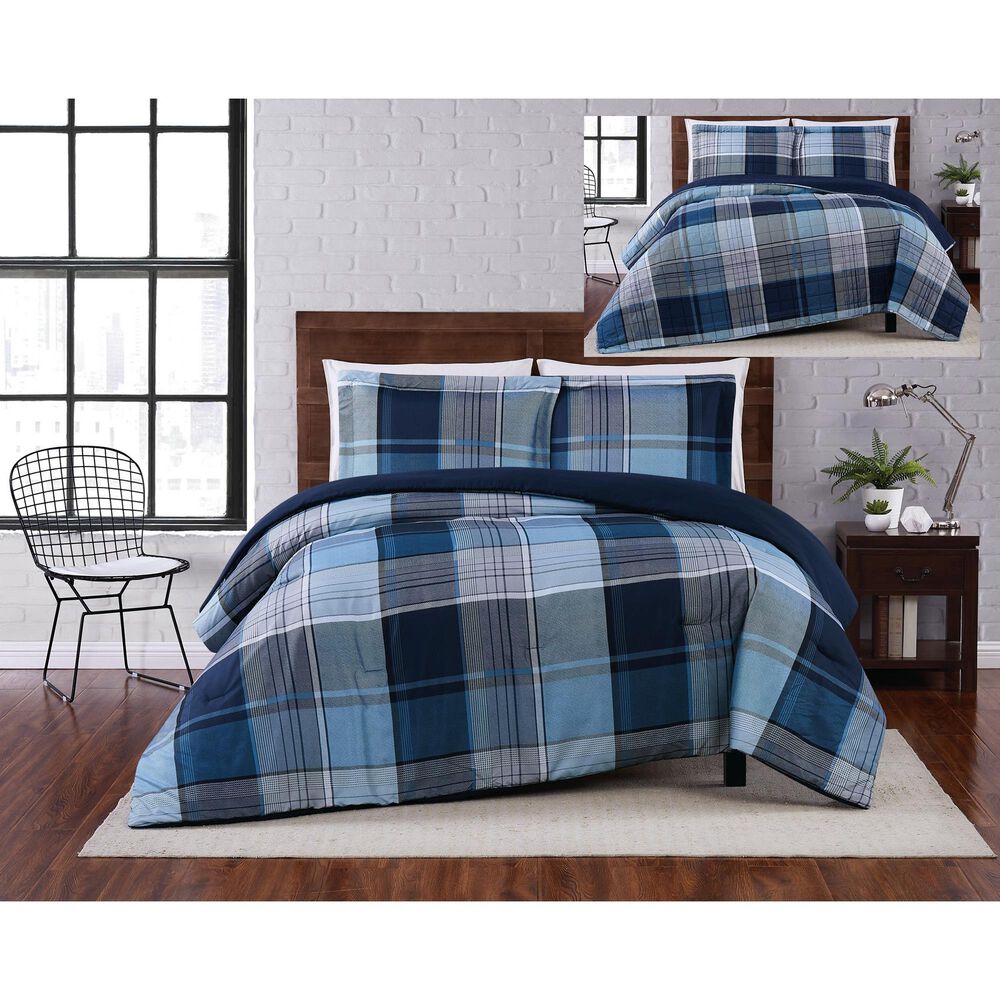 Pem America Truly Soft Trey 2-Piece Twin XL Duvet Set in Blue, , large