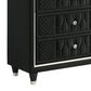 Pacific Landing Lorient 5 Piece King Wingback Bedroom Set in Black Velvet, , large