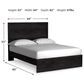 Ashley Belachime 5 Piece Queen Panel Bedroom Set in Dark Charcoal, , large