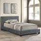 Mayberry Hill Brookhaven Upholstered Twin Panel Platform Bed in Gray, , large