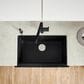 Blanco Vintera 30" Super Single Apron Farmhouse Sink in Coal Black, , large