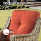 HOMLUX 5-Piece Outdoor Conversation Set with Solar Lighting Table in Orange, , large