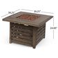 Noble House Elberton 50000 BTU Firepit in Brown, , large