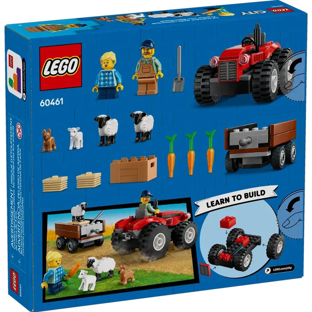 LEGO City Red Farm Tractor with Trailer &amp; Sheep, , large