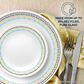 Corelle Paloma 16-Piece Dinnerware Set in White, Black, Aqua and Gold, , large
