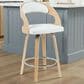 Armen Living Shelly Swivel Counter Height Stool in Oak, , large
