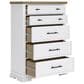 Ashley 5-Piece King Bedroom Set in White and Natural, , large